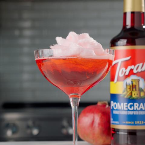 Cotton Candy Pomegranate Cocktail